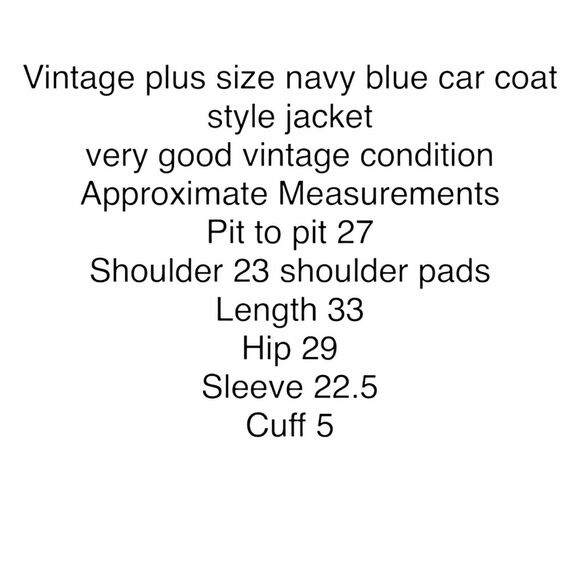 Requirements Car Coat Jacket Vintage Women's Navy Blue Button Front Size 22 W - Picture 9 of 9